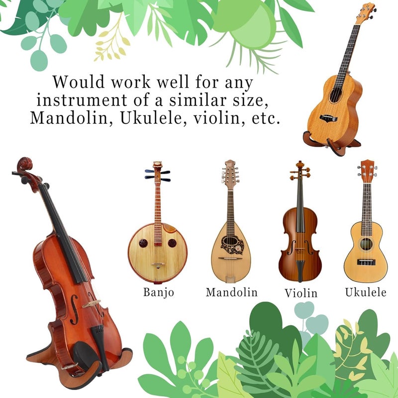 LeSage Wooden Violins Stand Holder, Portable Ukulele Stand Floor Folding Ukelele Stand for Violins, Mandolins,String Instruments - Image 4